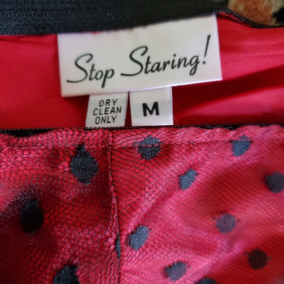 Stop staring polka dot dress lace pin up vintage - Picture 5 of 5